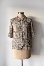 Load image into Gallery viewer, TAUPE GEOMETRIC BLOUSE