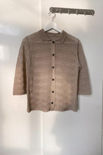 Load image into Gallery viewer, TAN BOXY KNIT CARDIGAN