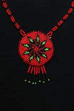 Load image into Gallery viewer, RED BEADED ETHNIC NECKLACE