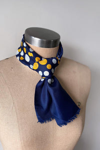 NAVY DOTTED SCARF