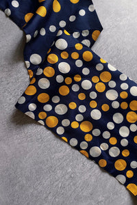 NAVY DOTTED SCARF