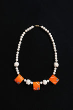 Load image into Gallery viewer, BRIGHT ORANGE KITSCH BEADS NECKLACE