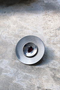 CONCENTRIC PEWTER BROOCH