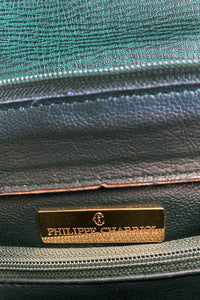 PHILIPPE CHARRIOL / EMERALD GREEN STUDDED CROSSBODY BAG