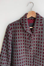Load image into Gallery viewer, PINK SQUARE BLOCKS WOOL BLAZER