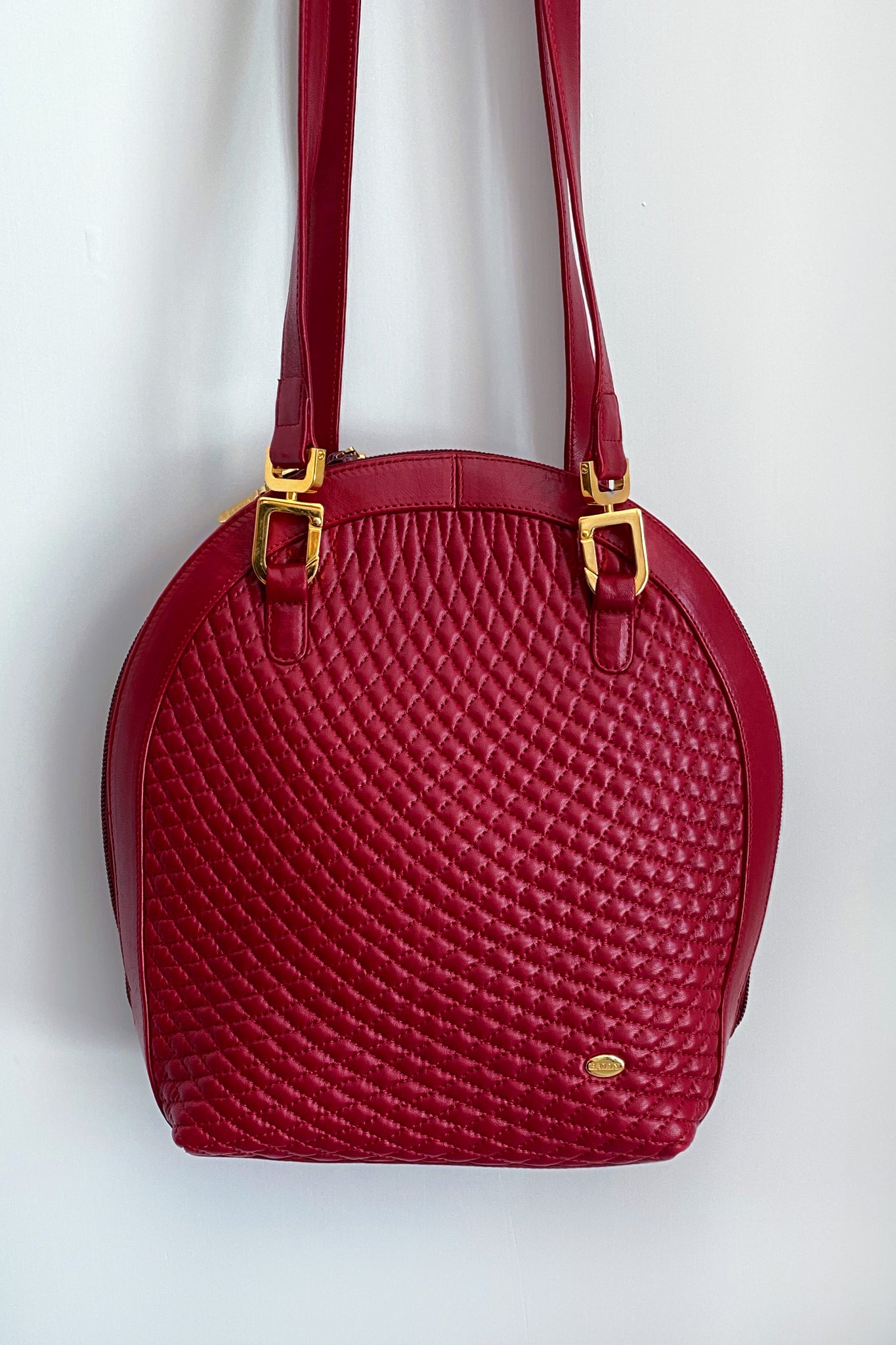 Bally, Quilted leather vintage handbag. - Unique Designer Pieces