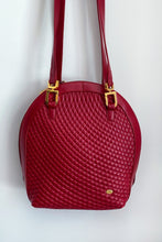 Load image into Gallery viewer, BALLY / RED QUILTED LAMBSKIN BAG
