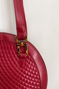 BALLY / RED QUILTED LAMBSKIN BAG