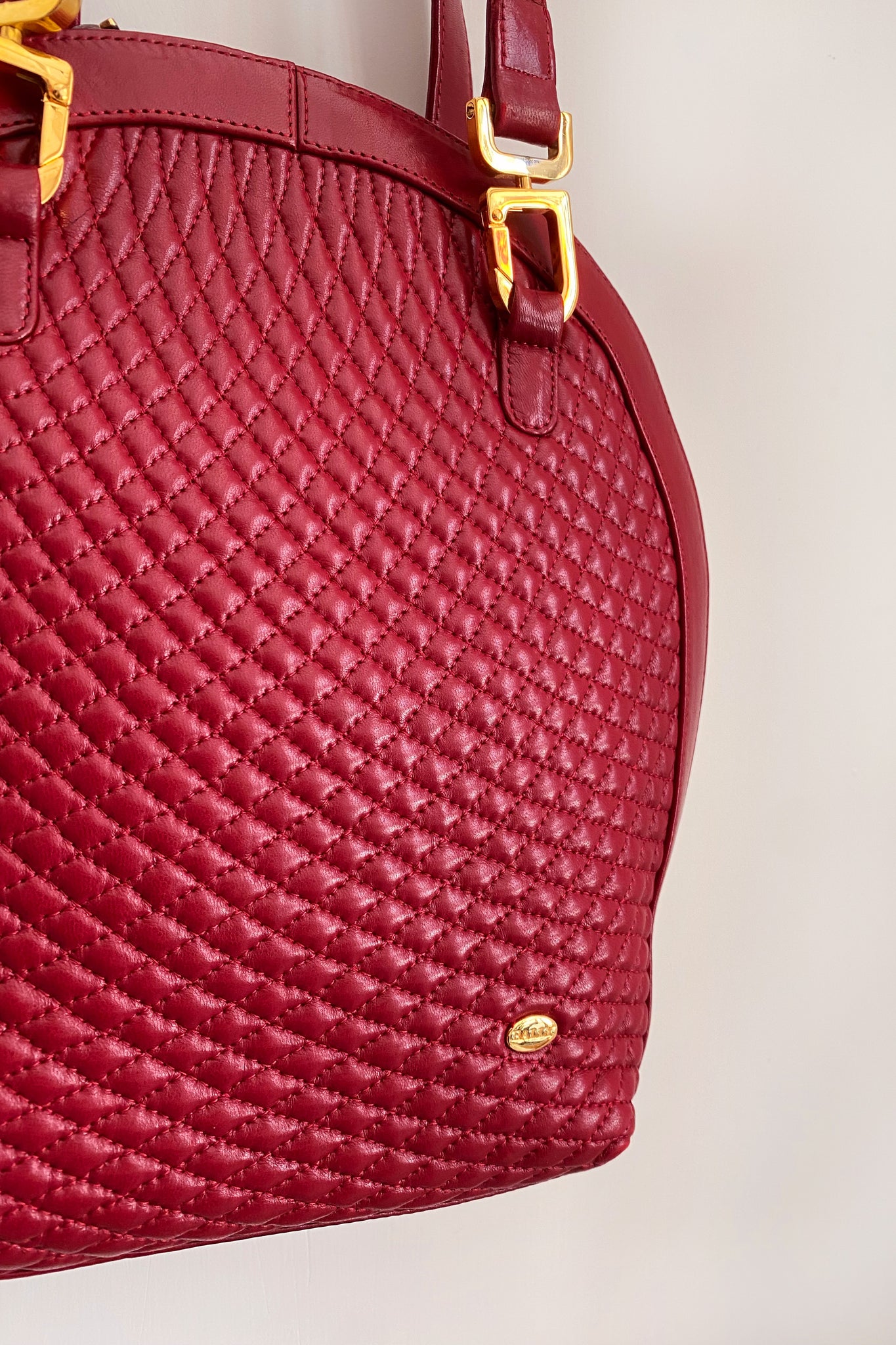BALLY / RED QUILTED LAMBSKIN BAG – Where I Was From