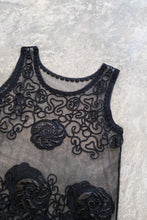 Load image into Gallery viewer, BLACK ROSES SHEER TANK