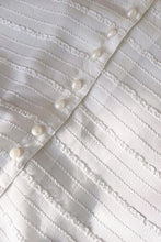 Load image into Gallery viewer, WHITE BLOUSE WITH PEARL BUTTONS