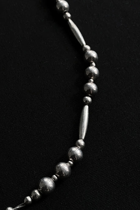 STERLING SILVER & METAL BALL NECKLACE
