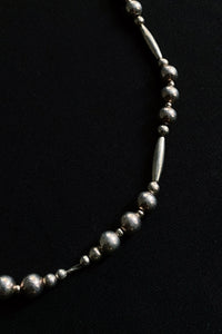 STERLING SILVER & METAL BALL NECKLACE