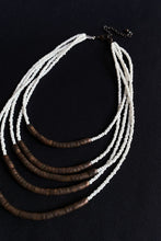 Load image into Gallery viewer, WHITE COPPER SNAKE STRAND NECKLACE