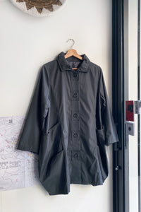 PUFFED GREY TRENCH COAT