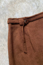Load image into Gallery viewer, CARAMEL BELTED WOOL SKIRT