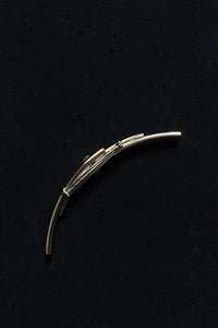 ARCHED SILVER TUBES BROOCH